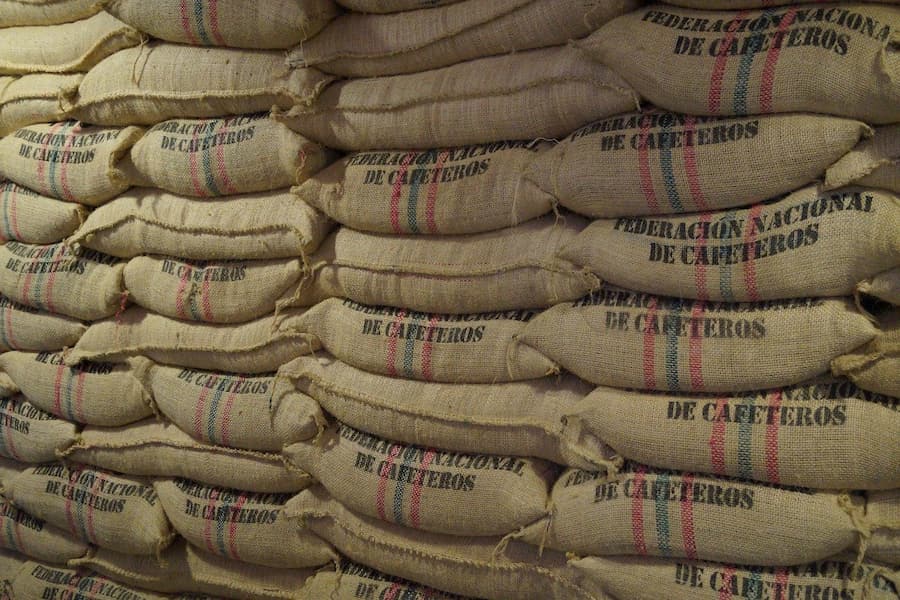 Sack of Colombian coffee