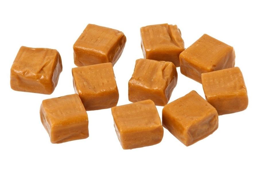 A close-up image of a toffee nut