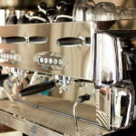 A close-up image of a coffee maker